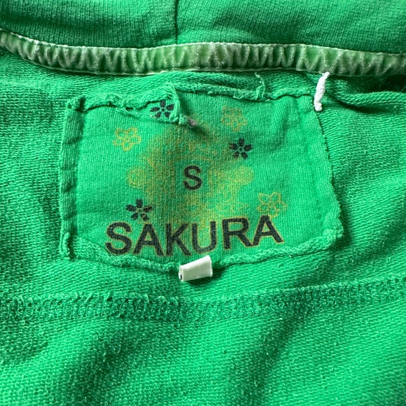 SAKURA XS Green Zip up hoodie - Picture 5 of 6